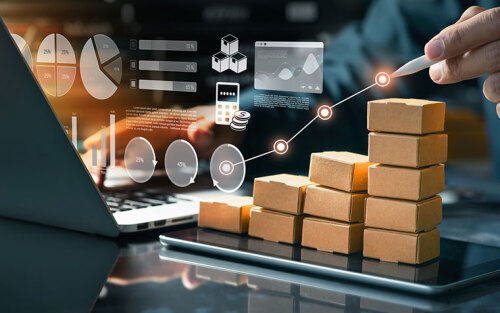 digital graphs showing e-commerce success