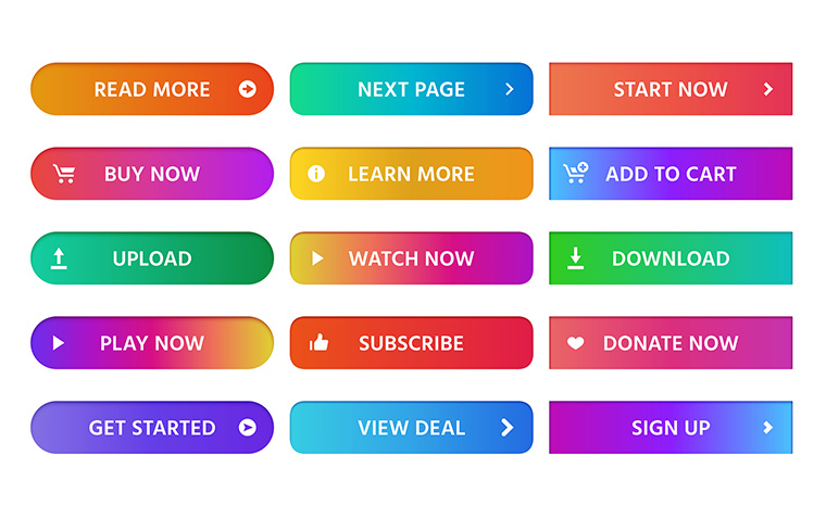 Download, Subscribe, Add to Cart website call to action buttons