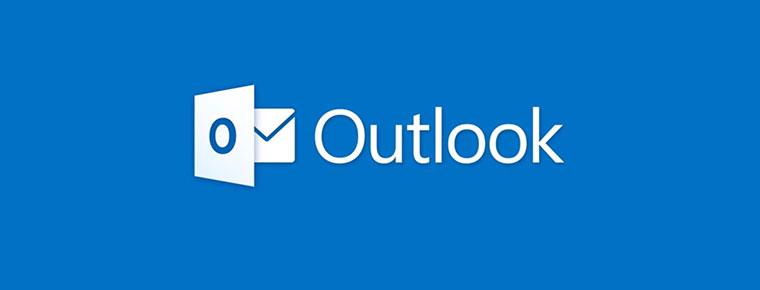 Microsoft Outlook logo on blue background