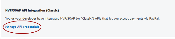 Paypal NVP/SOAP API integration (Classic)