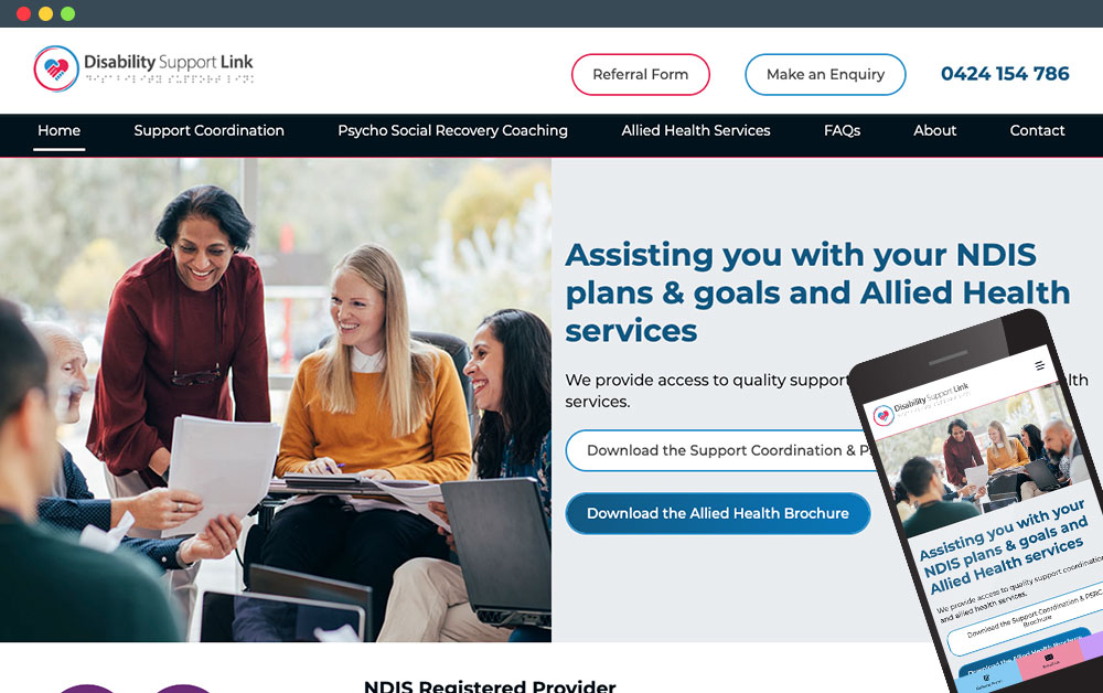 Disability Support Link Website Redesign