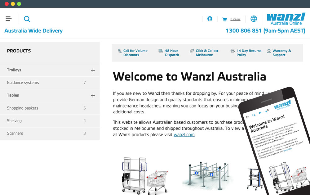 Wanzl Australia - Integrated E-Commerce Platform
